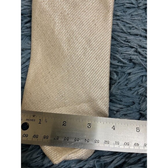 Ermenegildo Zegna Light Beige Silk Tie NWT - Picture 4 of 5